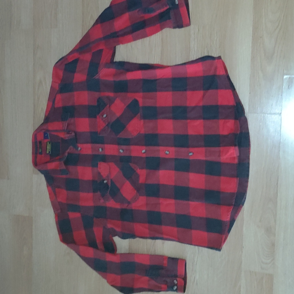 Vintage OshKosh B’Gosh Heavy Flannel Plaid Button Up Size XL
